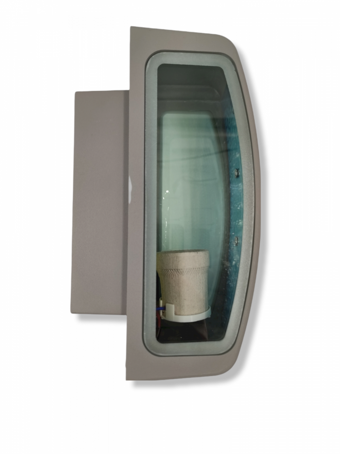 Applique Plafoniera da Esterno Doppia Luce E27 Stagna Grigio