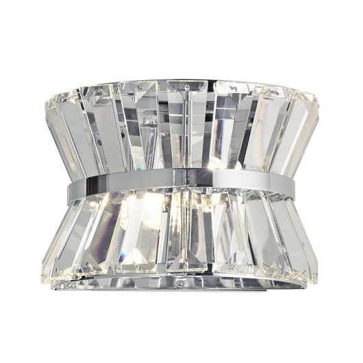 Applique Uptown 2Lt - Metallo cromato e cristallo trasparente