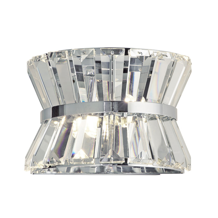 Applique Uptown 2Lt - Metallo cromato e cristallo trasparente