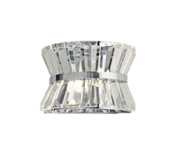 Applique Uptown 2Lt - Metallo cromato e cristallo trasparente