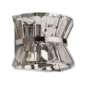 Applique Uptown 2Lt - Metallo cromato e cristallo trasparente