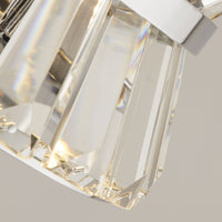 Applique Uptown 2Lt - Metallo cromato e cristallo trasparente