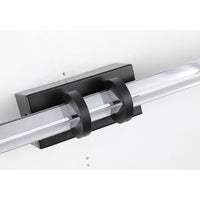 Applique a LED Parma, metallo nero opaco e vetro trasparente