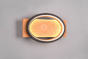 Applique a parete Barca LED  metallo nero e legno naturale 241110132