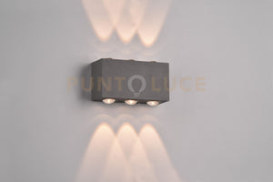 Applique a parete Clyde fusione alluminio nera 240760142