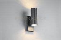 Applique a parete LAREDO con sensore crepuscolare ip44 H.21cm cilindro antracite R20026942