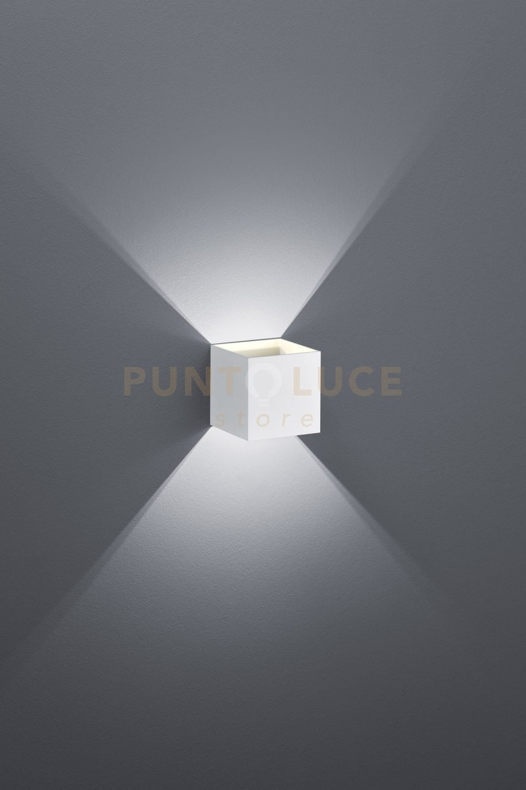 LOUIS APPLIQUE LED 4,3W 430lm, 3000K CUBO BI-DIREZIONALE COLORE BIANCO H.10CM