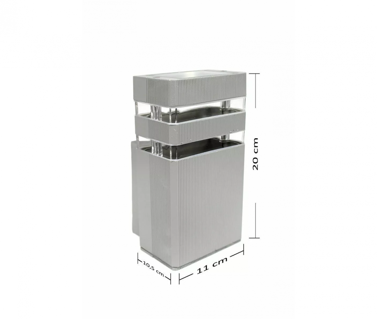 Applique a parete grigio esterno piatto luce lampada da muro moderna faretto GU10 ES19 IP65