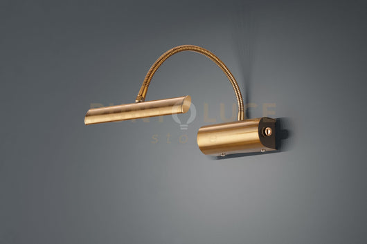 CURTIS APPLIQUE LED 4W 430 lm, 3.000 K FLESSIBILE CM18 MAX 35 OTTONE INVECCHIATO