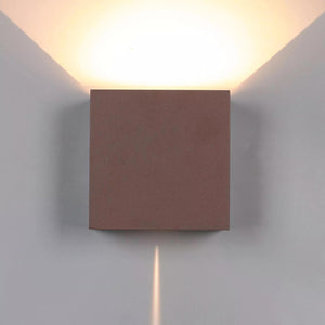 Applique cubo LED 40W doppio fascio luce per esterni IP65 lampada parete regolabile facciate 4000lm 230V CORTEN 3000K