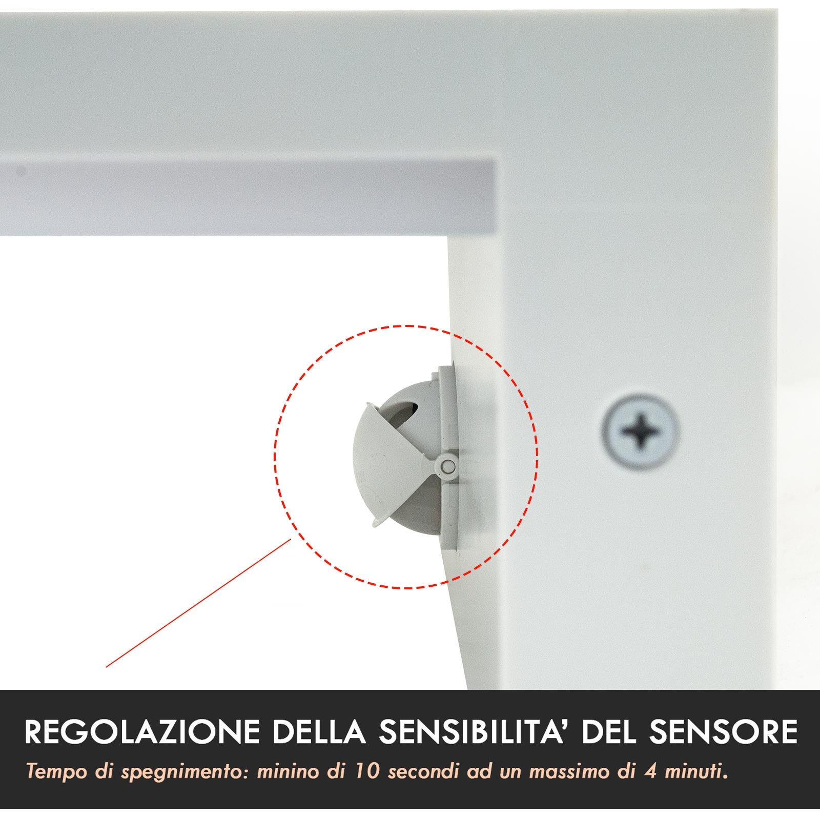 Applique esterno da parete con sensore LED CCT SWITCH 10W impermeabile IP54 luce muro giardino ingresso garage parcheggio COLORE BIANCO