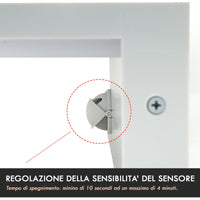 Applique esterno da parete con sensore LED CCT SWITCH 10W impermeabile IP54 luce muro giardino ingresso garage parcheggio COLORE BIANCO
