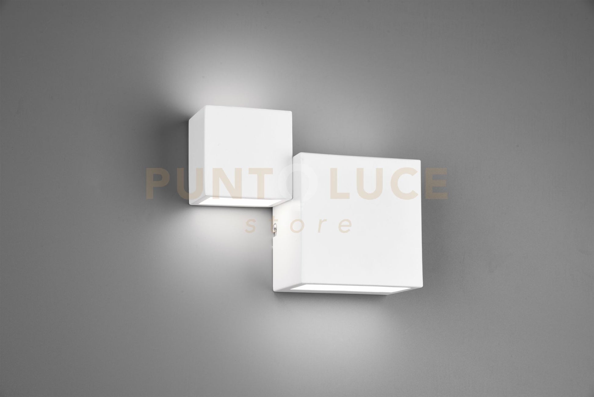 Applique doppio cubo MIGUEL metallo 604900632bianco