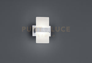 PLATON APPLIQUE LED 4,3W 430lm, 3000K ALLUMINIO CON DIFFUSORE METACRILATO L.13XH.18 CM CON INTERR.