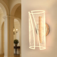 Applique decorativo da parete LED 6W con interruttore CCT lampada moderna dorata luce soggiorno ufficio camera da letto