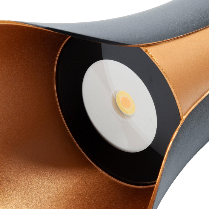 BOSTON Applique murale doppio fascio IP65 10w tecnologia LED CCT 3 tonalita di luce lampada parete UP DOWN balcone facciate 230V NERO ORO