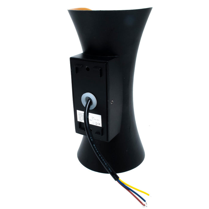 BOSTON Applique murale doppio fascio IP65 10w tecnologia LED CCT 3 tonalita di luce lampada parete UP DOWN balcone facciate 230V NERO ORO