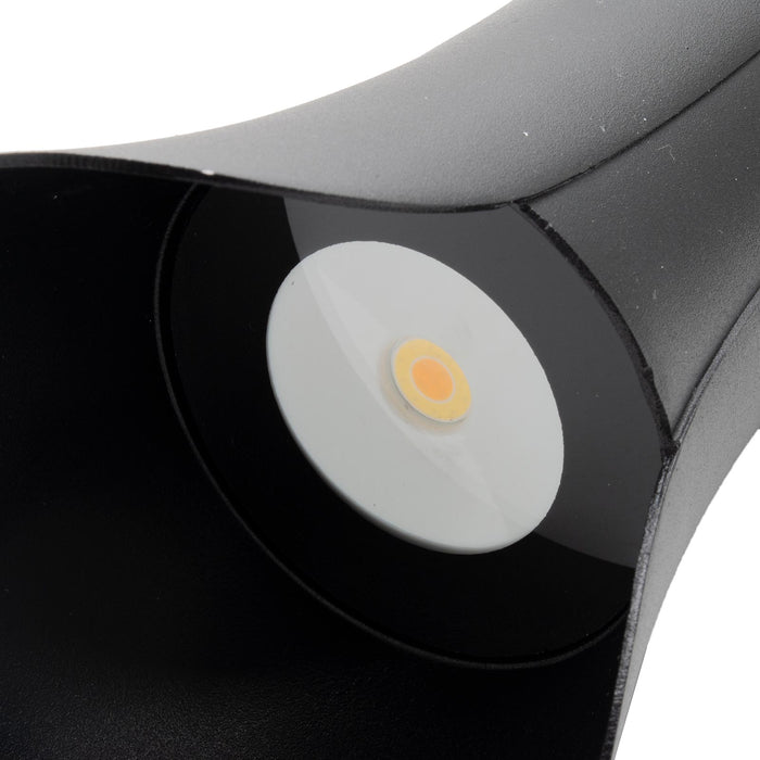 BOSTON Applique murale doppio fascio IP65 10w tecnologia LED CCT 3 tonalita di luce lampada parete UP DOWN balcone facciate 230V NERO