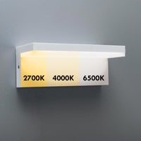 Applique parete LED 10W interruttore CCT da 2700K a 6500K lampada impermeabile esterni luce giardino balcone terrazza IP54 230V BIANCO
