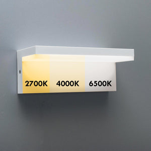 Applique parete LED 10W interruttore CCT da 2700K a 6500K lampada impermeabile esterni luce giardino balcone terrazza IP54 230V BIANCO