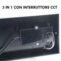 Applique parete LED 10W interruttore CCT da 2700K a 6500K lampada impermeabile esterni luce giardino balcone terrazza IP54 230V NERO