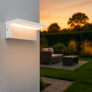 Applique parete LED 10W interruttore CCT da 2700K a 6500K lampada impermeabile esterni luce giardino balcone terrazza IP54 230V BIANCO