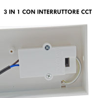 Applique parete LED 10W interruttore CCT da 2700K a 6500K lampada impermeabile esterni luce giardino balcone terrazza IP54 230V BIANCO