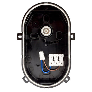 Plafoniera ovale IP54 tartaruga LED interruttore CCT doppia potenza luce parete soffitto cantina garage parcheggio balcone 230V colore NERO