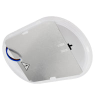 Plafoniera ovale IP54 tartaruga LED interruttore CCT doppia potenza luce parete soffitto cantina garage parcheggio balcone 230V colore BIANCO