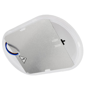 Plafoniera ovale IP54 tartaruga LED interruttore CCT doppia potenza luce parete soffitto cantina garage parcheggio balcone 230V colore BIANCO