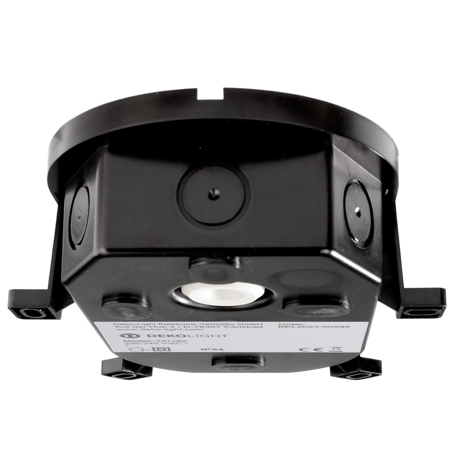 Plafoniera ovale IP54 tartaruga LED interruttore CCT doppia potenza luce parete soffitto cantina garage parcheggio balcone 230V colore NERO