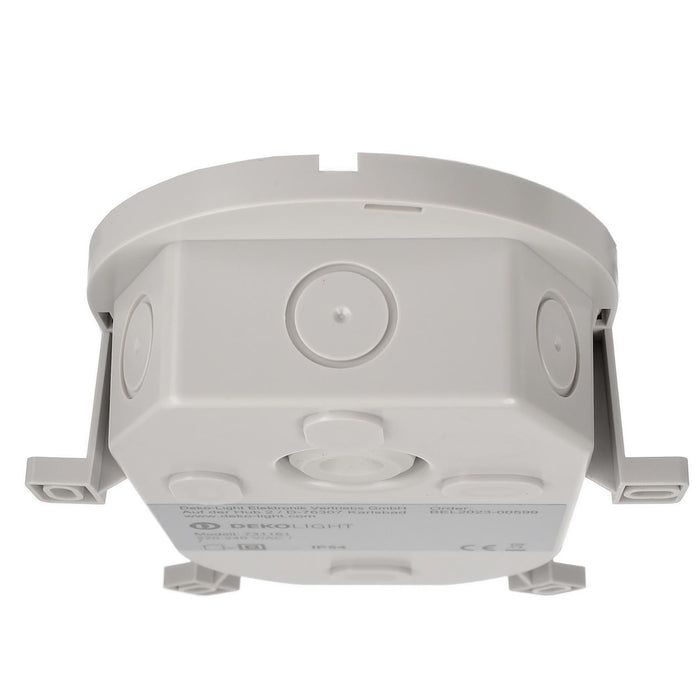 Plafoniera ovale IP54 tartaruga LED interruttore CCT doppia potenza luce parete soffitto cantina garage parcheggio balcone 230V colore GRIGIO