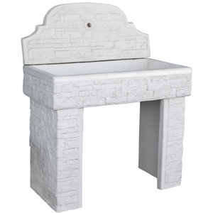 Pilozza lavabo serie muraglietto 100 x 50 x h.20 cm completa piedi frontalino