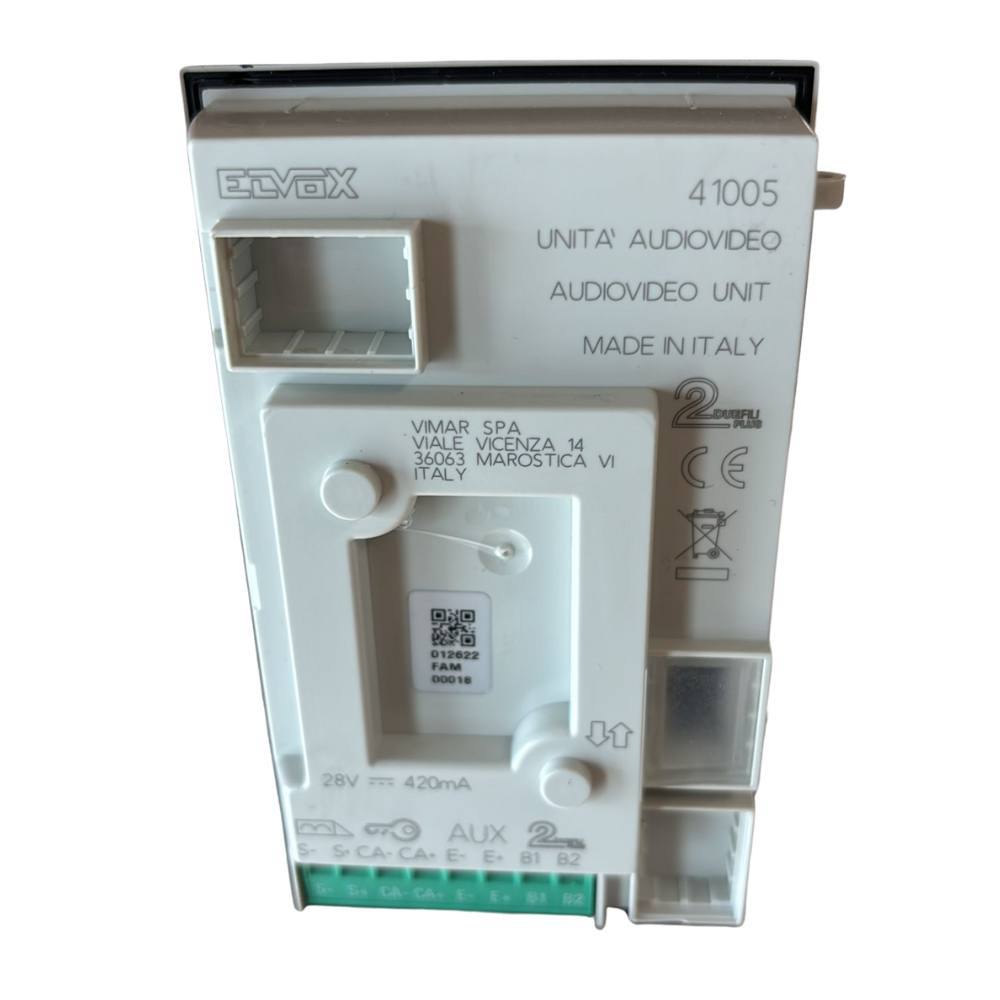 Vimar 41005 unità elettronica 2 fili plus a/v con telecamera grandangolare