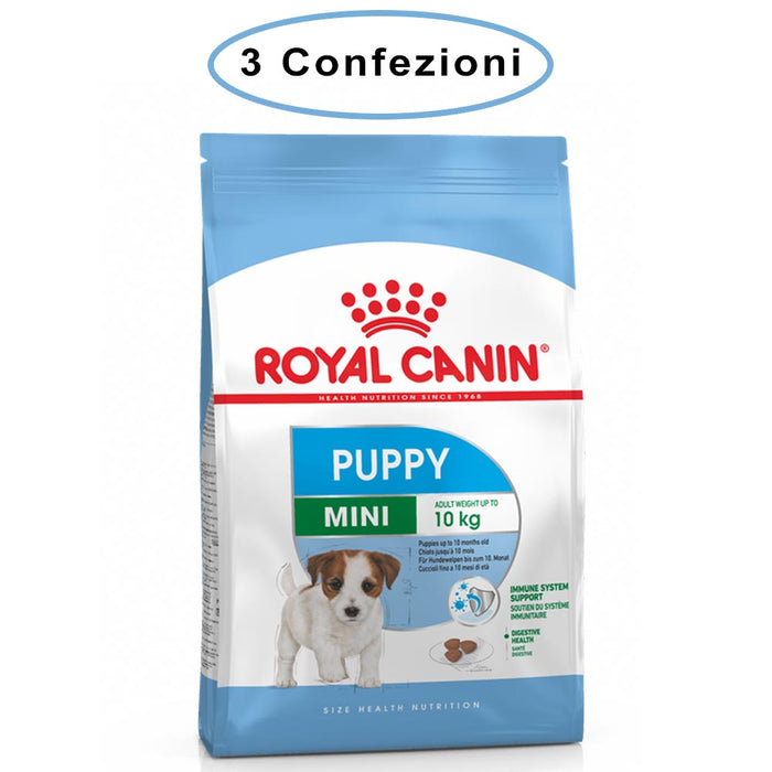 Royal canin mini puppy junior crocchette per cuccioli 3 confezioni da 2 kg