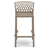 Set 6 Sgabelli Tortora in polipropilene ARKO con poggiapiedi H65, MADE IN ITALY, resistente ai raggi UV, design moderno, ideale per sala da pranzo, cucina, bar, ristoranti o giardino