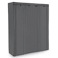 Armadio portaoggetti XXL spogliatoio in tessuto non tessuto 175 x 150 x 45 cm grigio 12_0002301