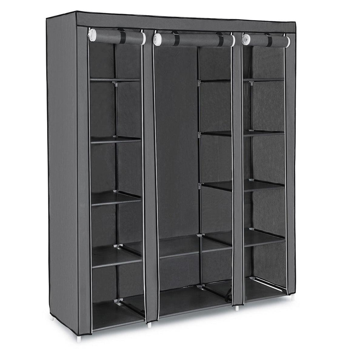 Armadio portaoggetti XXL spogliatoio in tessuto non tessuto 175 x 150 x 45 cm grigio 12_0002301