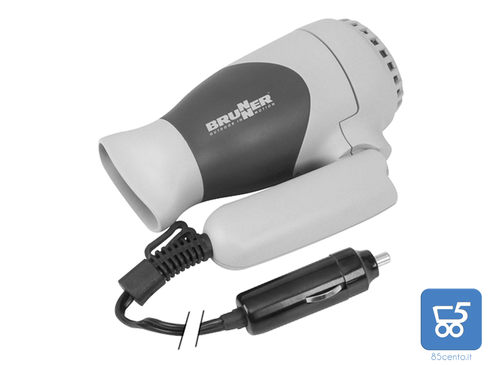 Asciugacapelli da Viaggio solo per Uso Esterno Brunner Monsun - Accendisigari Auto12V Potenza 168W