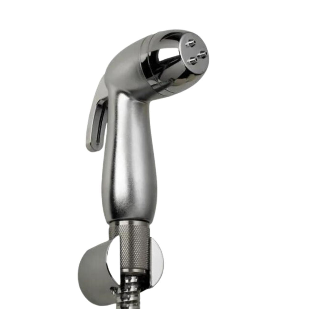 Kit idroscopino cromato con chiusura automatica flessibile cm 120 con supporto