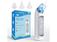Aspiratore Nasale Elettrico per Neonati e Bambini 0–12 anni – 3 Livelli Suzione Muco, Silenzioso, USB Ricaricabile, Display LED, Luce Notturna, Portatile da Viaggio