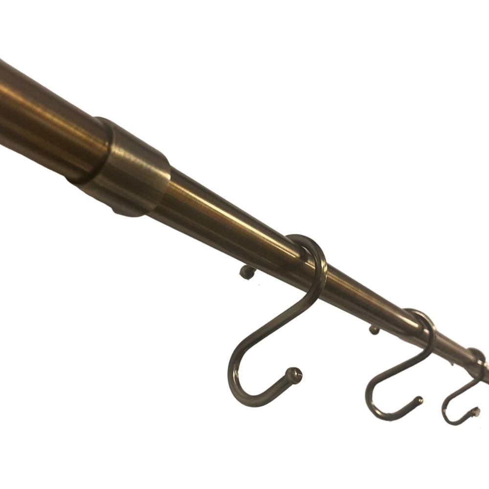 Asta appendi mestoli KITOTTONE90 4 ganci 90 cm ottone antico