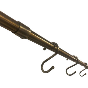 Asta appendi mestoli KITOTTONE90 4 ganci 90 cm ottone antico
