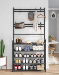 Attaccapanni Appendiabiti Scarpiera Da Ingresso stand da terra 5 ripiani  - 5X80