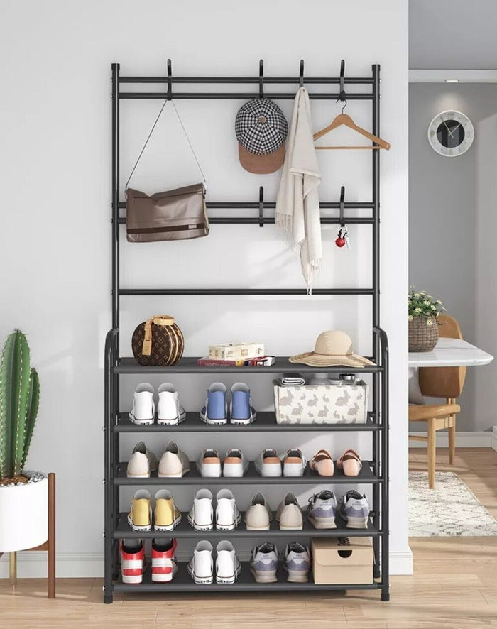 Attaccapanni Appendiabiti Scarpiera Da Ingresso stand da terra 5 ripiani  - 5X80