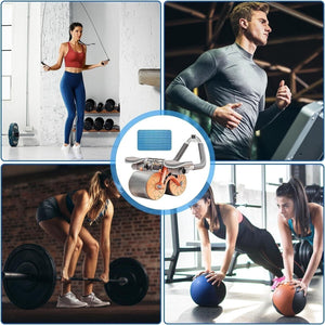 Attrezzo Ruota addominale muscoli Supporto Gomito Rimbalzo Automatico Fitness