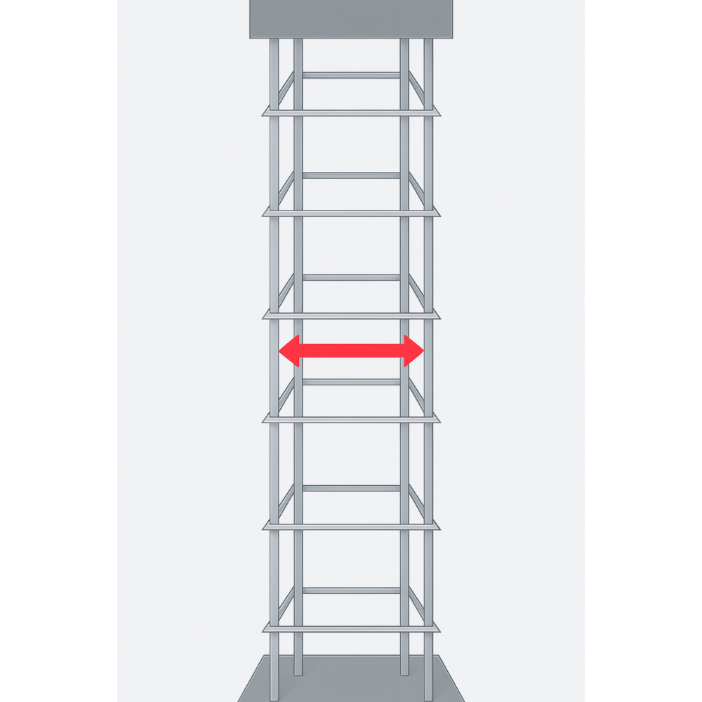 Staffa chiusa armatura ferro 40 x 40 cm strutture cemento confezione 1 pezzo