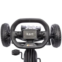 Outsunny Go-Kart a Pedali per Bambini con Sedile Regolabile in 4 Posizioni e Ruote in EVA, 100 x 58 x 58,5 cm, Nero