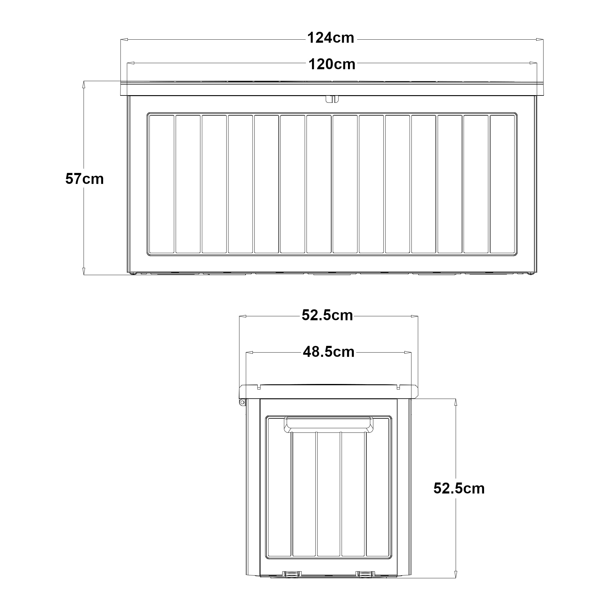 Baule da Esterno Filetto Portatutto 250 L - Beige casa.pro