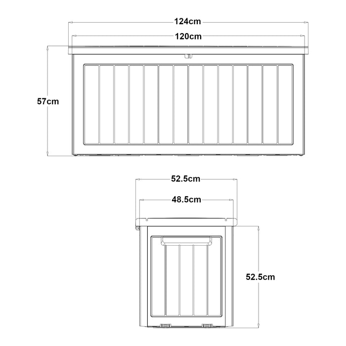 Baule da Esterno Filetto Portatutto 250 L - Beige casa.pro